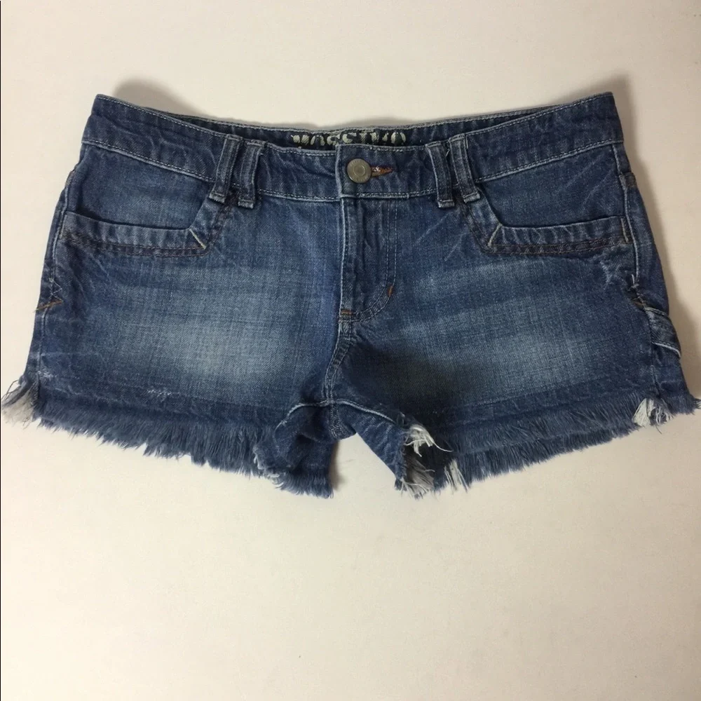 Mossimo Denim Shorts Factory Frayed Hems Size 7